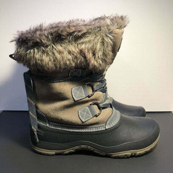 Womens KHOMBU Slope Faux Fur Winter Boots / Size 7 - Picture 2 of 9